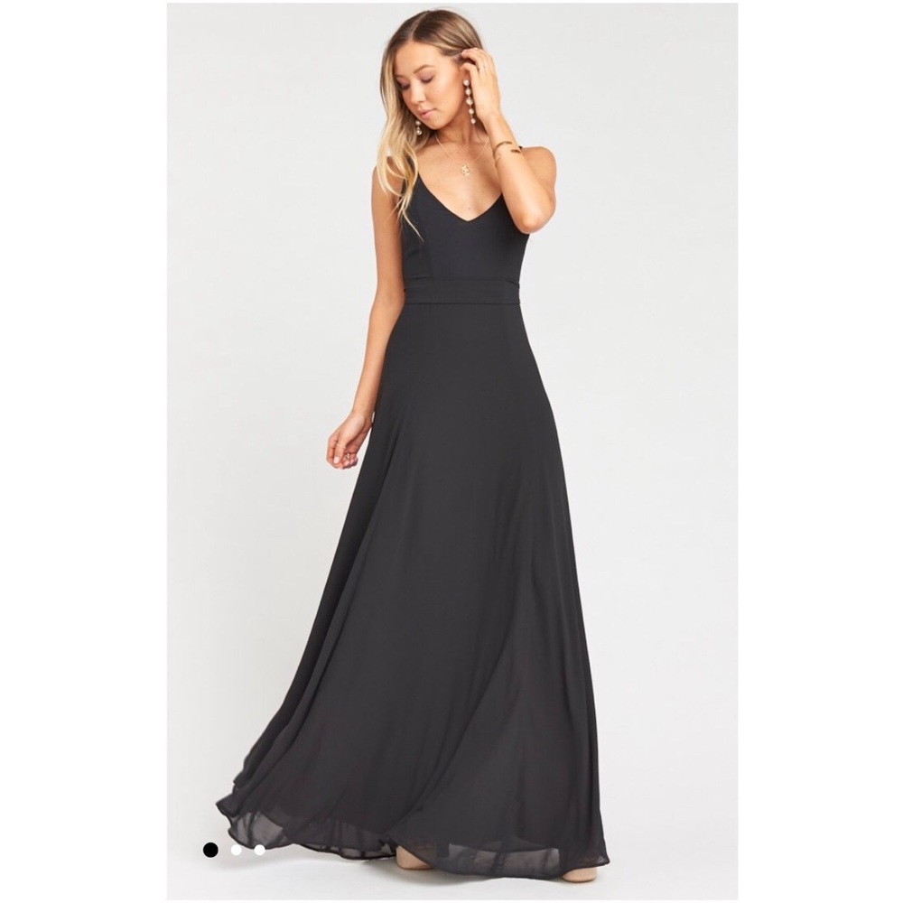 Show me your mumu black chiffon Jenn maxi